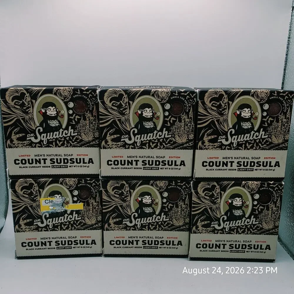 6 Pk Dr. Squatch Soap Count Sudsula Halloween Limited Edition Natural Men's